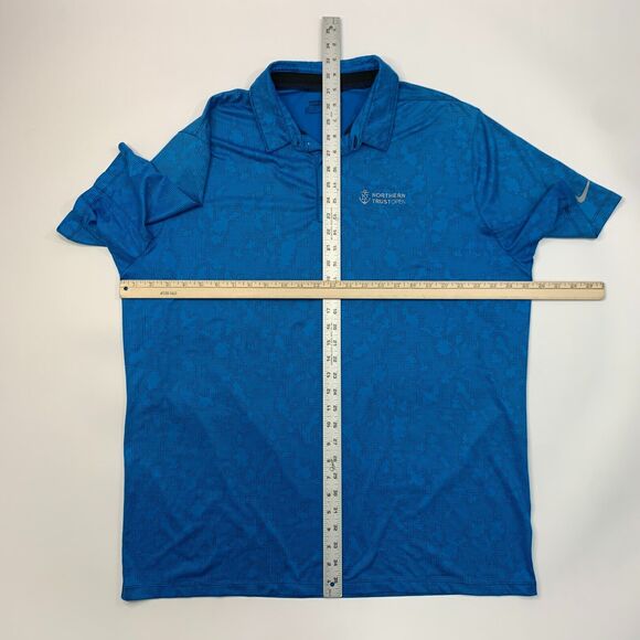 Nike Golf Polo Shirt Mens XL Extra Large Blue Standard Fit Mobility Micro Geo - Picture 7 of 12